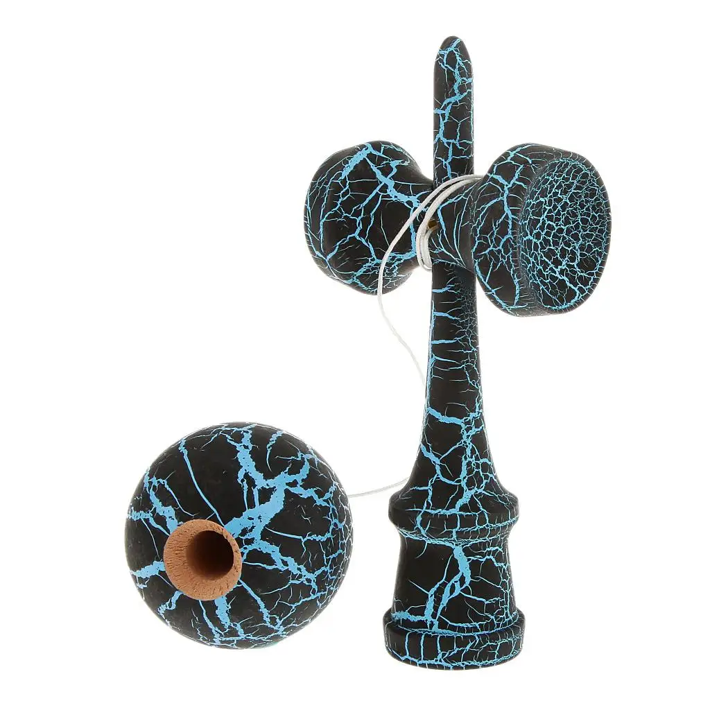 Full Crackle Paint Kendama Japanese Traditional Toy Kids Wooden Skill Ball Games Full Crackle Paint Kendama Japanese Traditional Toy Kids Wooden Skill Ball Games