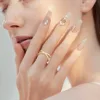 DOREMI Sterling Silver Materials Women Mom Gift Jewelry Pure Silver Double Row Diamond Zircon Cross Ring 4