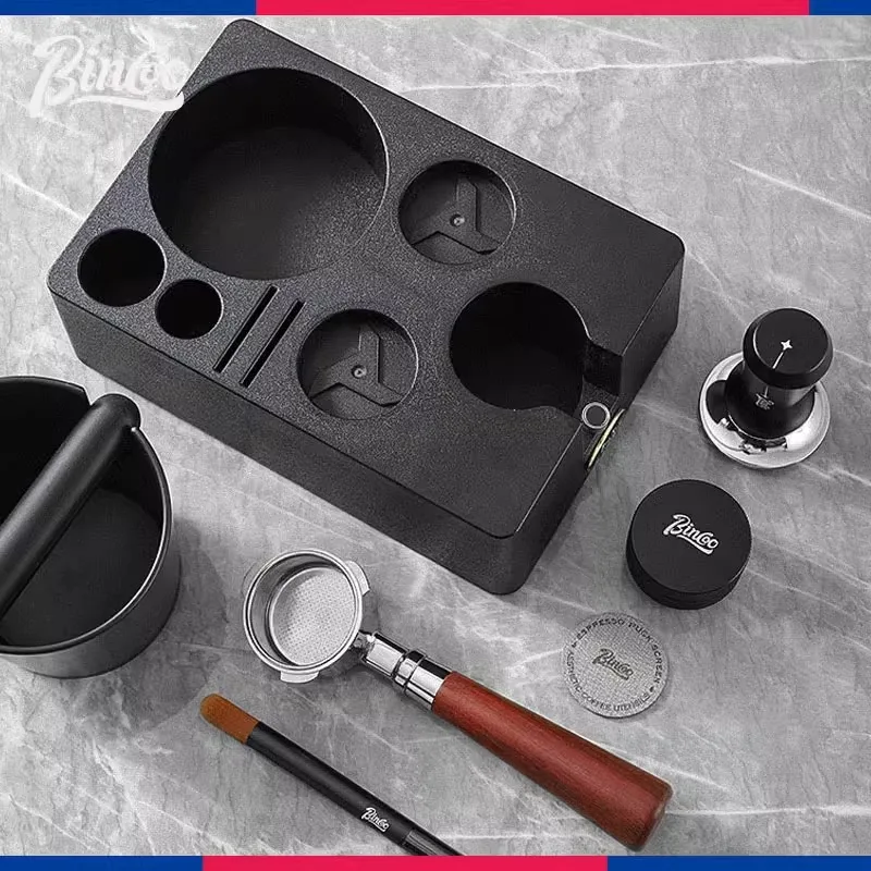 Coffee Tamper Station 51MM 58MM ABS Espresso Portafilter Holder Mat With Knock Box Support Base Rack Barista Accessories