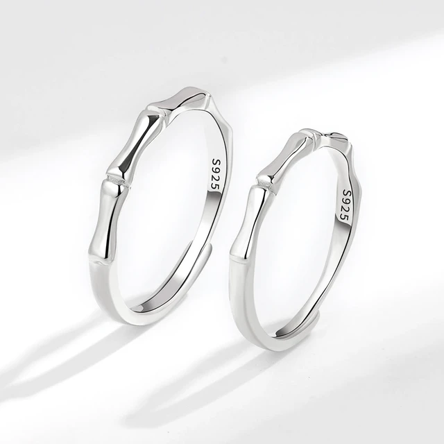 Bamboo Ring Couple Silver Rings 925 Women Fidget Bagues Anillos Antiestres  Bague Argent 925 Femme Ringen Jewelry Free Shipping - AliExpress