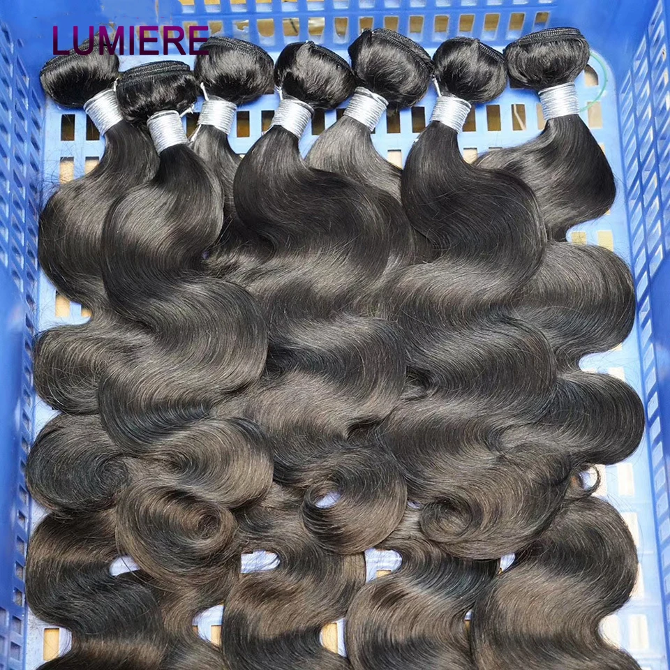 Lumiere 28 30 32 40 Inch Body Wave Human Hair 2 3 4 Bundles Deal 100% Remy Brazilian Hair Weave Hair Extensions Double Weft deal 1