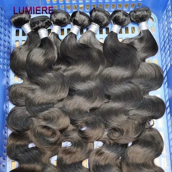 Lumiere 28 30 32 40 Inch Body Wave Human Hair 2 3 4 Bundles Deal 100% Remy Brazilian Hair Weave Hair Extensions Double Weft deal 1