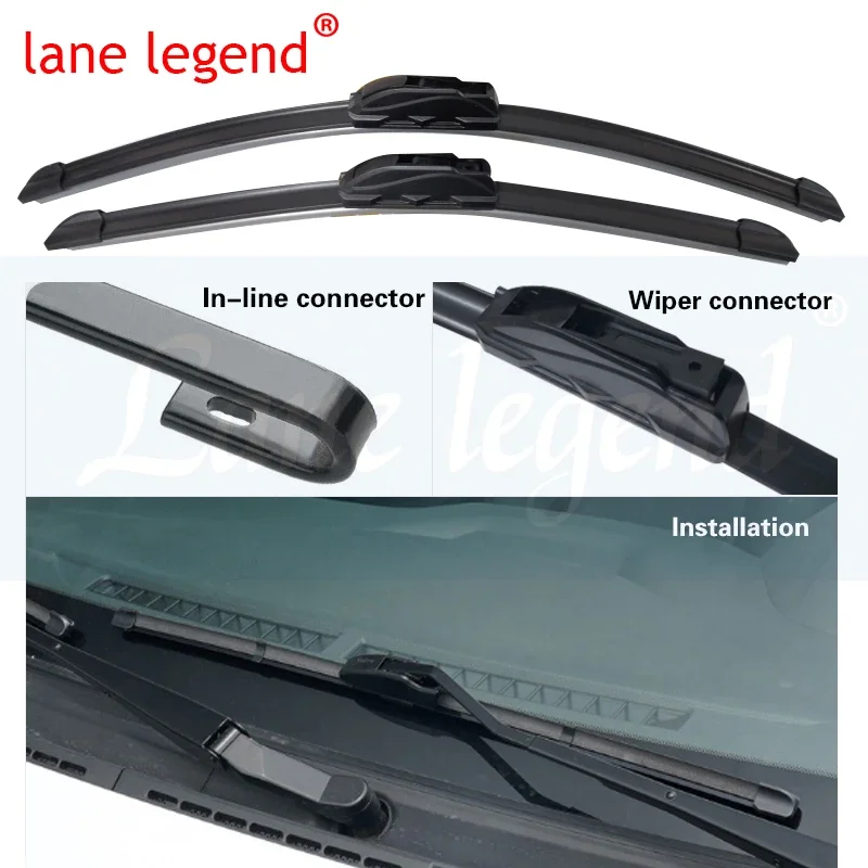 Front Rear Wiper Blades Set For Mazda 2 MK2 DE 2007 - 2014 Mazda2 Demio MK3 Accessories Windscreen Windshield Brushes 2008 2013