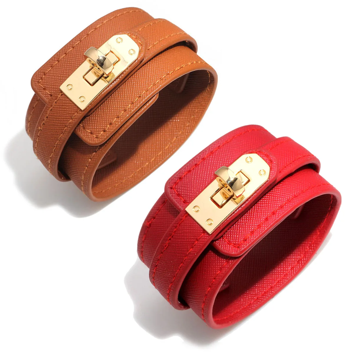 

Multi-layer Wide Charm Leather Bracelet For Women Punk Casual Party Jewelry Accessories Birthday Christmas Gift