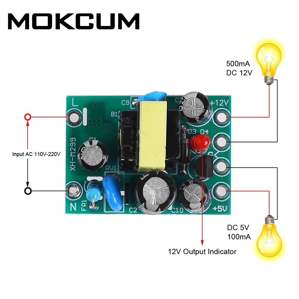 Modulo Di Alimentazione Di Isolamento Di Commutazione Modulo Step Down Convertitore Buck Pcb Scheda Anti-Interferenza Ac 110-220V A Dc 5V/12V