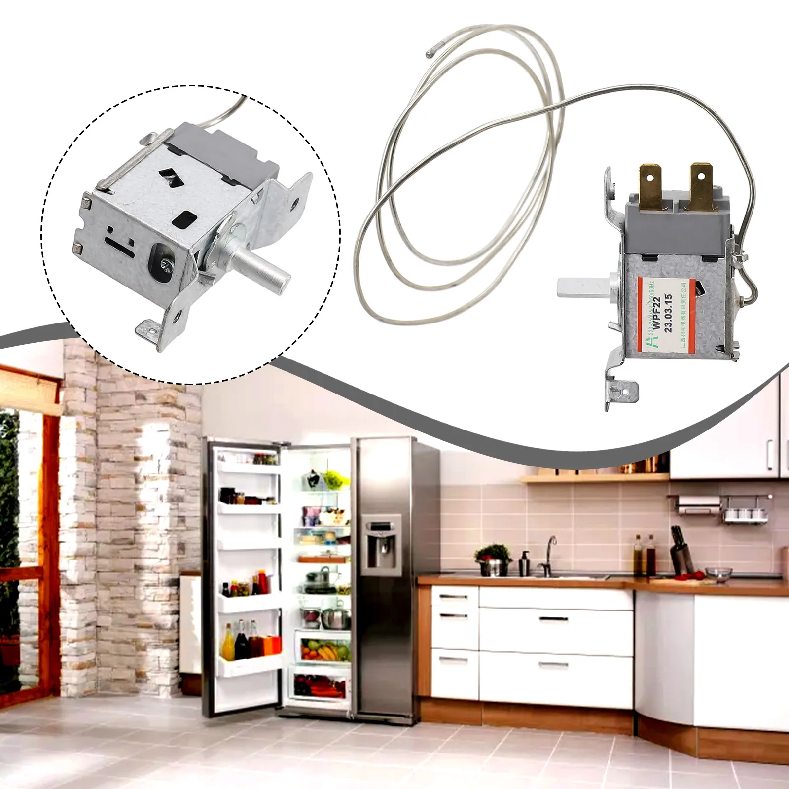 

Accessories Thermostat 220V-250V Wide Application 60g 90 Cm / 35.4 Inches Components Easy To Use For Model Fridge