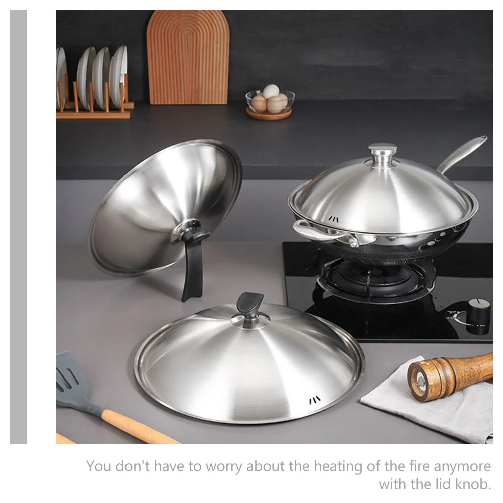 

Stainless Steel Pan Lid Pan Replacement Cover Stainless Steel Universal Lid for Pots Pans