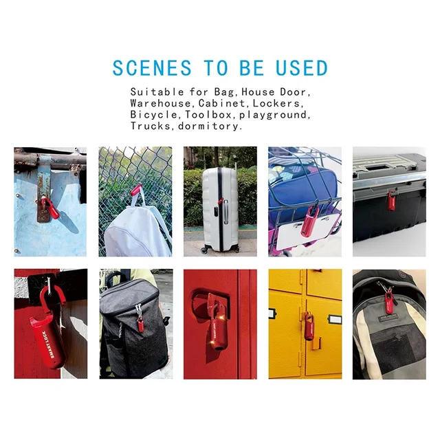 Fingerprint Padlock Smart Keyless Lock for Locker Rechargeable Gym Lock School Locker Lock Biometric Lock Backpack Lock Locker - Image 5