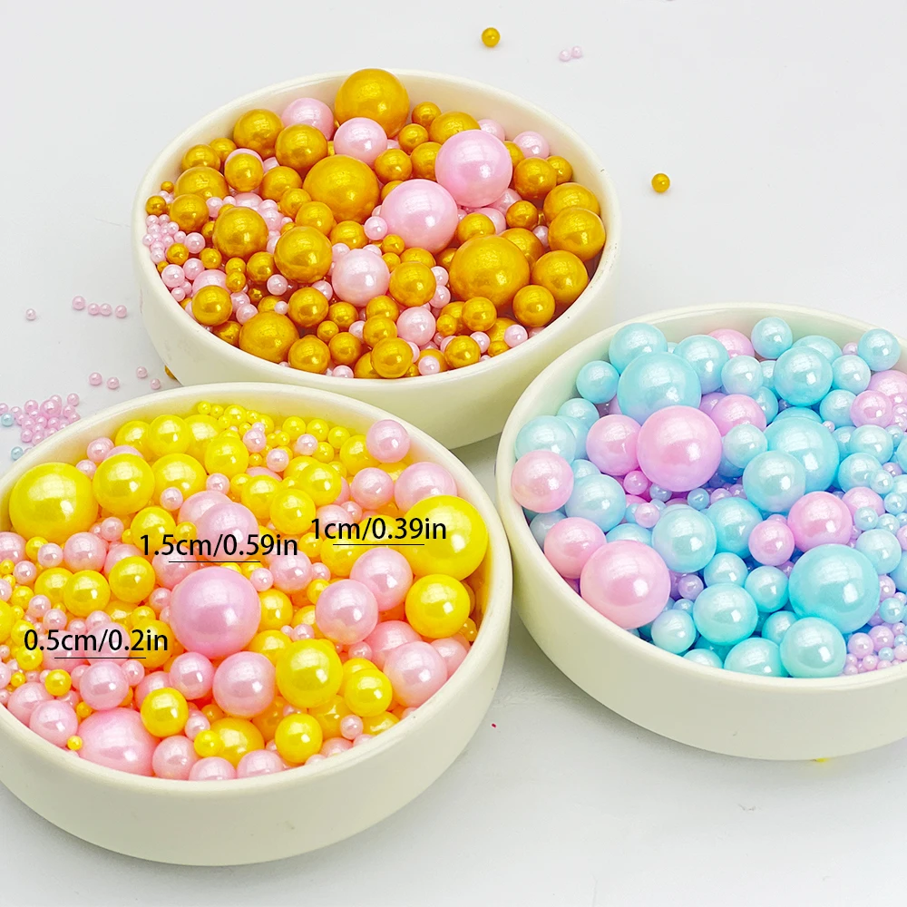 Colorful Pearl Sprinkles Cake Topper for Birthday Party Dessert Decor