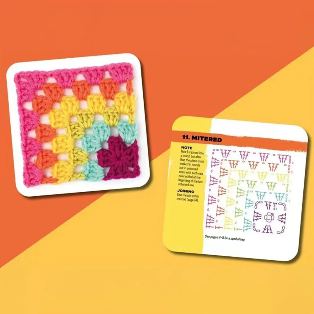 50 Mix & Matchs Designs Crochet Cards DIY Knitted Pattern Cards Set Crochet Patterns for Adults DIY Grandma Knitted Pattern Set