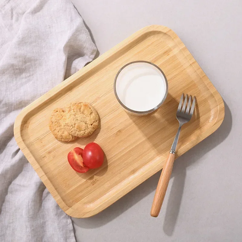 Japanese Wooden Tray Tableware Dessert Tray Breakfast Bread Dried Fruit Plate Tea Cup Coffee Coasters Household Storage Plates 3