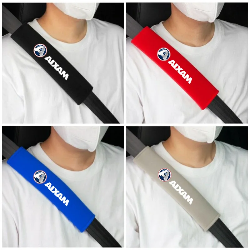 2Pcs flannelette Car Seat Belt Cover Car Safety Belt Shoulder Protection aixam city s 4 6 7crossline 4 6 minauto roadline R seat belt covers seat belt protector car seat belt accessory