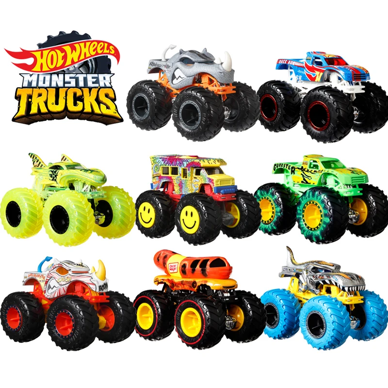 Original Hot Wheels Car Monster Trucks Big Foot Modello In Metallo Muscle Vehicle Off-Road Blaze Hummer Giocattoli Giganti Per Ragazzi Regalo Per Bamb