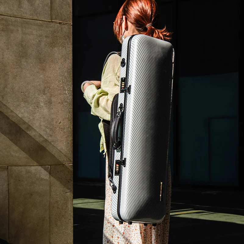 CHRISTINA バイオリンケース ホワイト カーボンファイバー　4/4 Amazon.com: 4/4 Full Size Violin case High-Strength Carbon