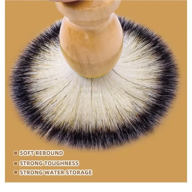 Spazzola per barba in legno Spazzola per barba manuale per capelli in nylon Setole Comoda spazzola per barba Strumento per capelli di bellezza - immagine 5