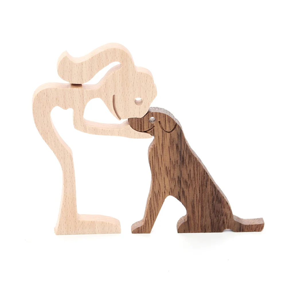 Wooden dog figurine
