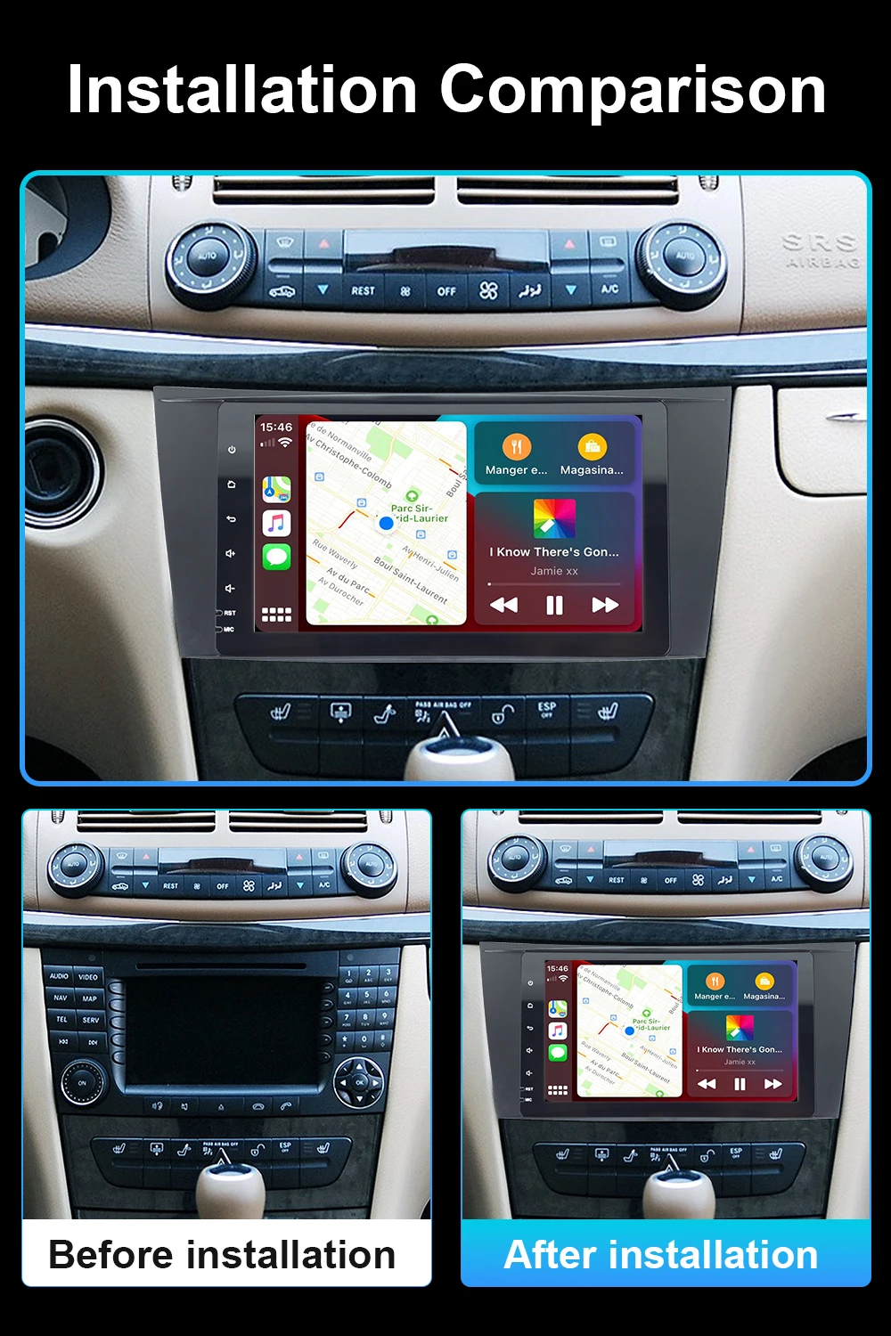 Android Car Radio DVD Player For Mercedes Benz Classe E W211 CLS W219 W463 Touch