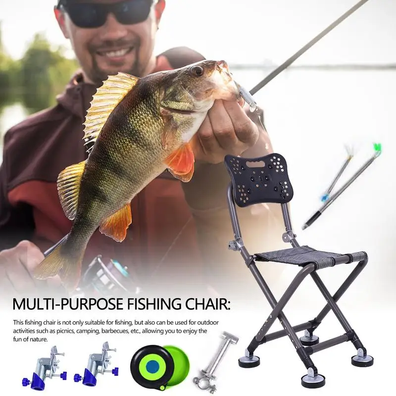 Folding Chair Breathable Chair Portable Camping Chair High Back Folding Seat Stool for Camping Hiking Beach