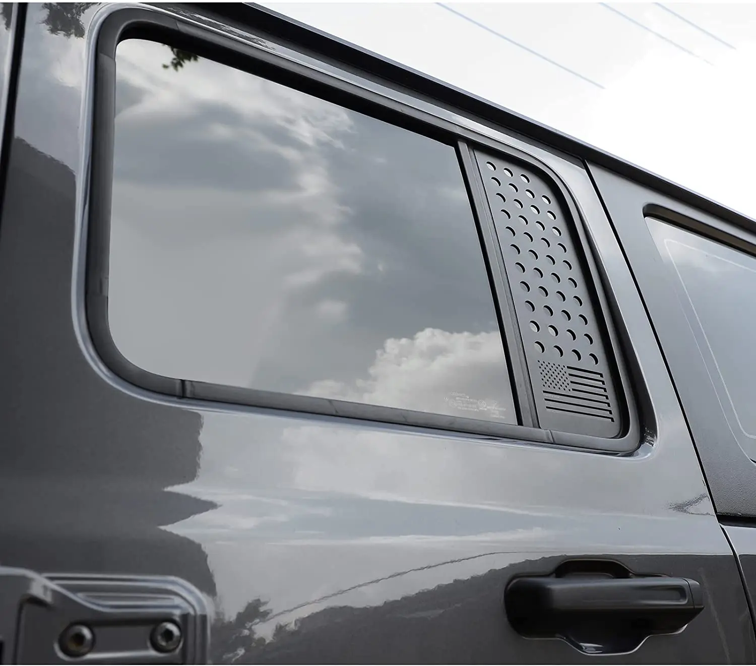 Car Rear Triangle Window Glass Panel Trim for Jeep Wrangler JK JL Unlimited Gladiator JT 2007-- 4-Door car rear window cover