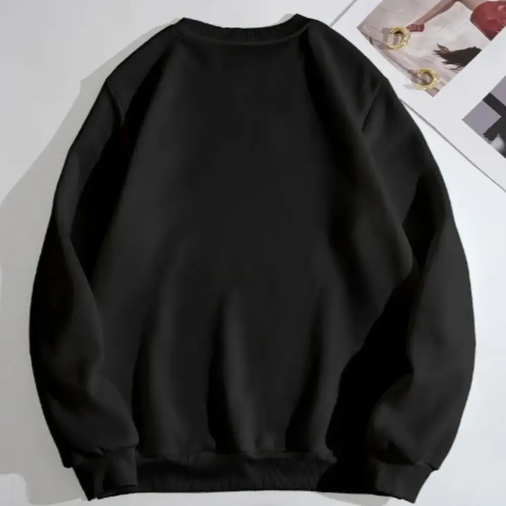 Christmas Print Sweatshirt Casual Long Sleeve Crew Neck Sweatshirts Women's Clothing Cotton y2k Hoodie Graphic Season Pullover
