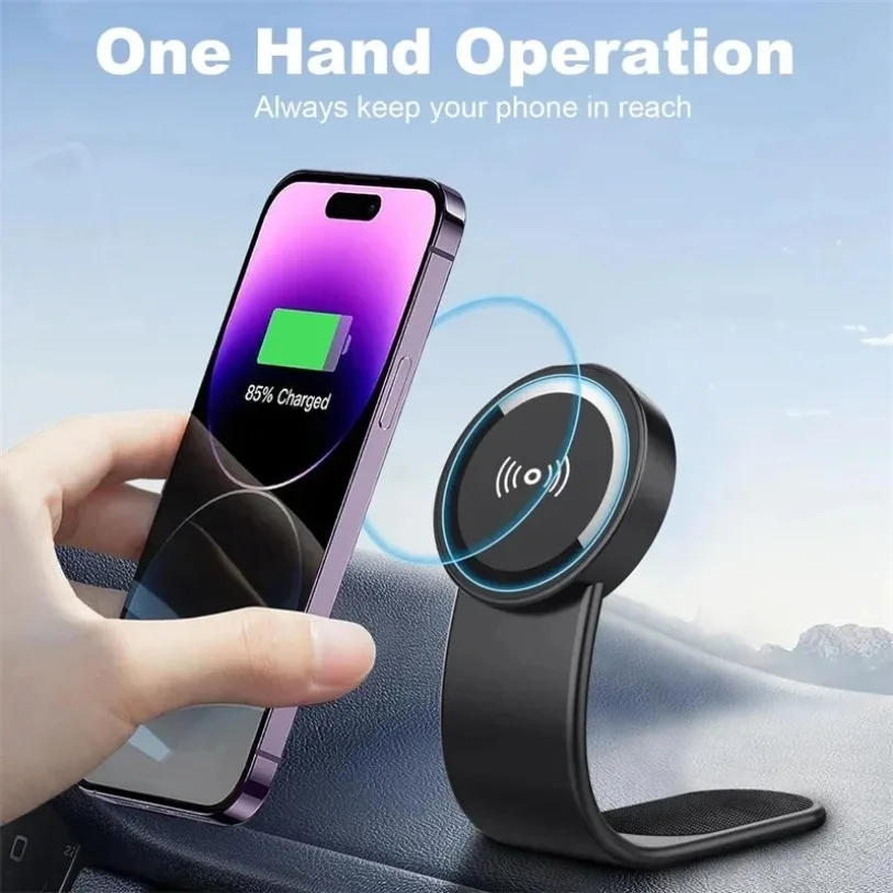 Car Magnetic Phone Holder Mount Magnet Mobile Car Bracket Dashboard Stand Support In Car For Macsafe iPhone 16-12 Pro Max