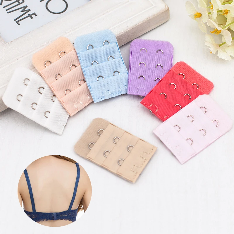 4/5/8pcs Bra Extenders Buckle Extension 3 Row 2 Hooks Bra Strap Extender  Sewing Tool