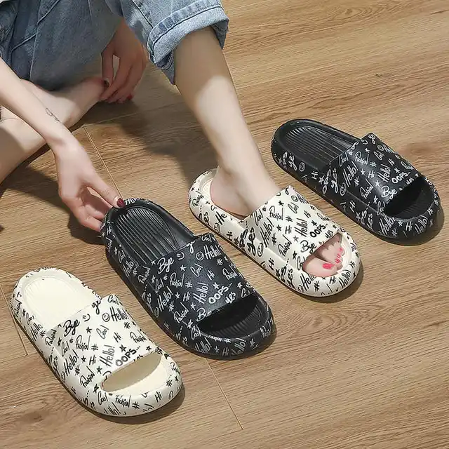 Graffiti Print Women Slippers Gifts for Kids Gifts for women