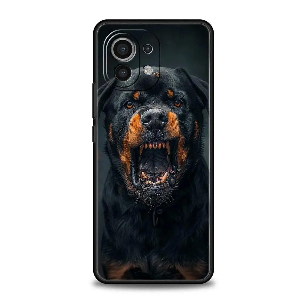 Rottweiler Dog Design Soft Phone Case Cover