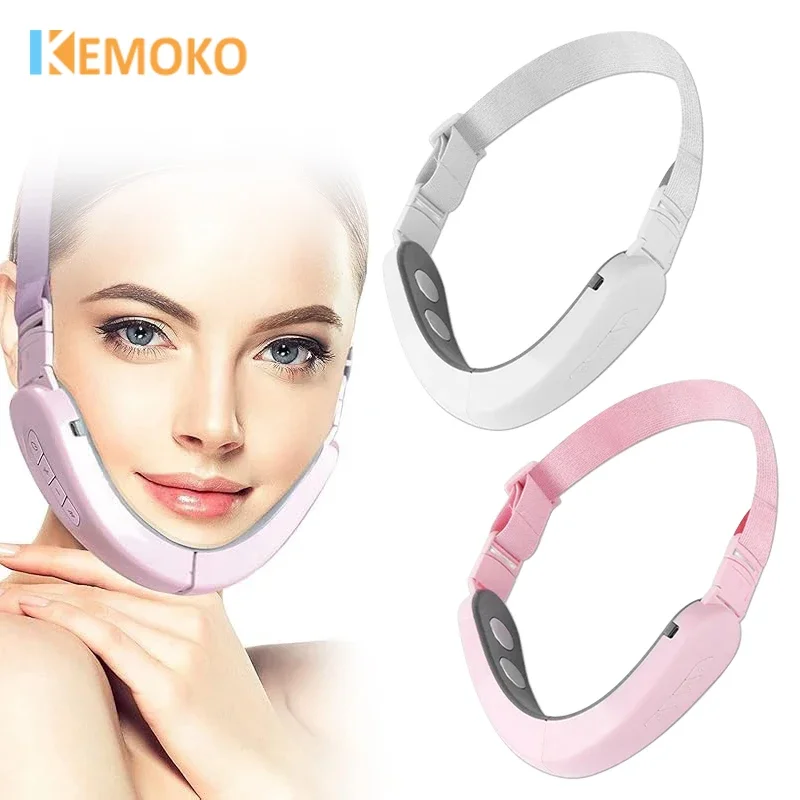 Facial Massager Face Slimming Massager Face Slimming Strap EMS V-Face Slimming Vibration Massager LED Photon Therapy Facial Lifting Care Double Chin V Line Lift Belt Cellulite Jaw Device