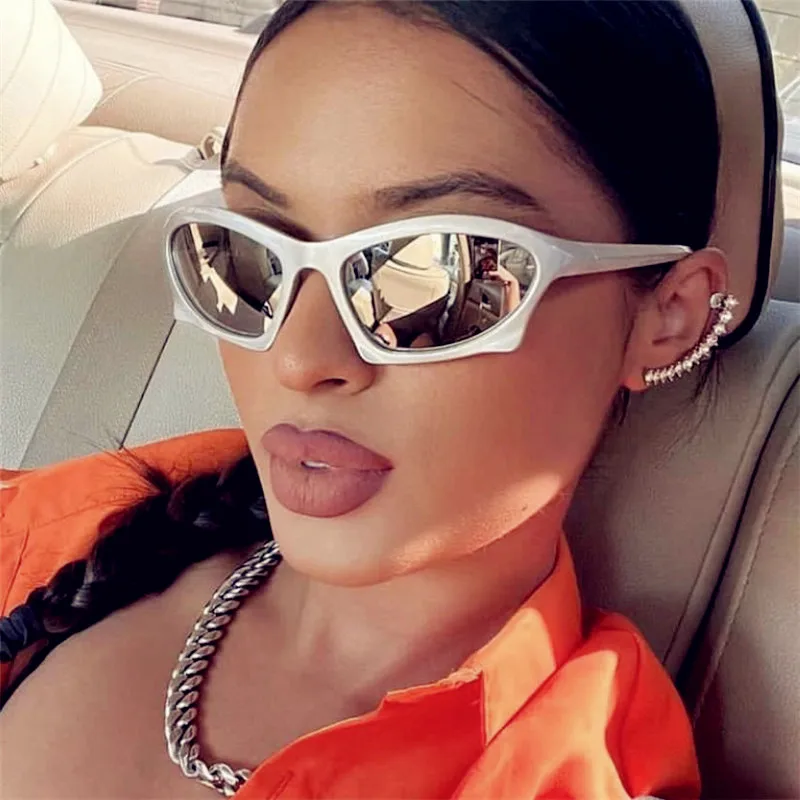 

OLOPKY Punk Sports Vintage Sunglasses Women Luxury Brand Eyeglasses Men/Women Irregular Glasses Women Gafas De Sol Mujer UV400