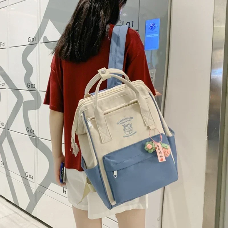 Large-capacity Junior High School Student Schoolbag Color Matching Simple Waterproof Backpack Leisure Travel Storage Bag рюкзак