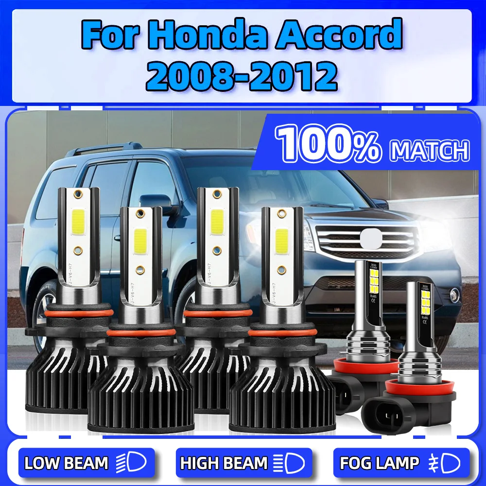 

Canbus LED Headlight 360W CSP Chip Auto Front Lamps 12V Fog Lights 6000K Car Headlamps For Honda Accord 2008 2009 2010 2011 2012