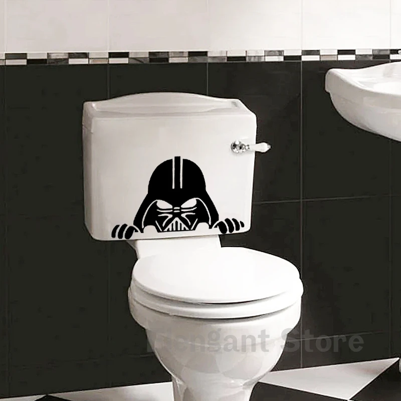 Disney Baby Vader Peeking Stickers Car Window Bumper Decals Toilet Sign Wall Stickers Bathroom Home Decals