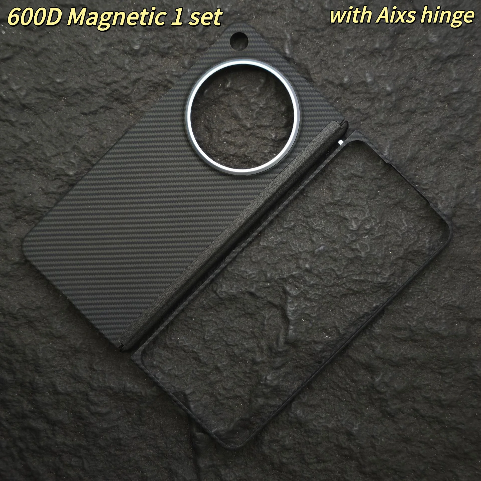 Magnetic Ultra Slim Aramid Carbon Fiber Case with Masafe