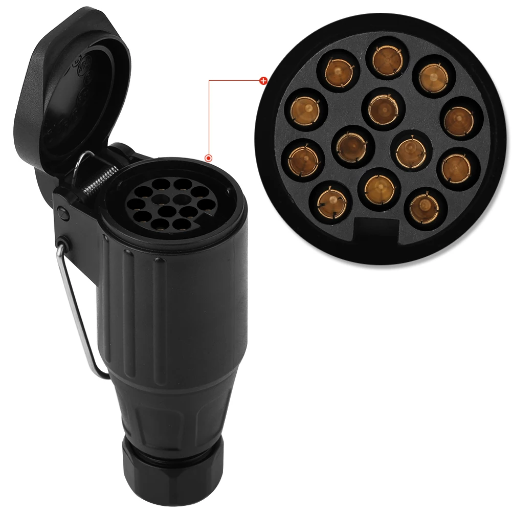 Trailer Plug Adapter Trailer Plug Connector 12V 13 Pin Plastic Trailer Plug Socket Wiring Connector Adapter for Caravan Towbar Towing trailer plug adapter trailer socket trailer plug socket trailer plug towing adapter towing adaptor