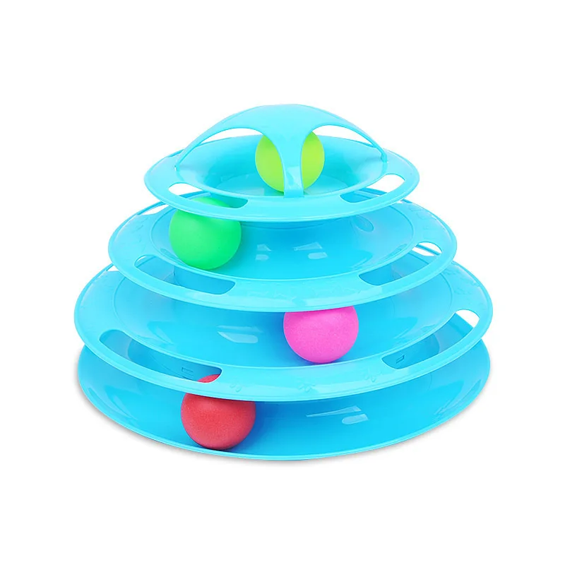 Chats Wood Toy Wood Tree Games for Cat Cat Accessories Double-layer Rotating Track Ball Cat Intellectual Track Tower Funny Plate puppy heartbeat toy Toys