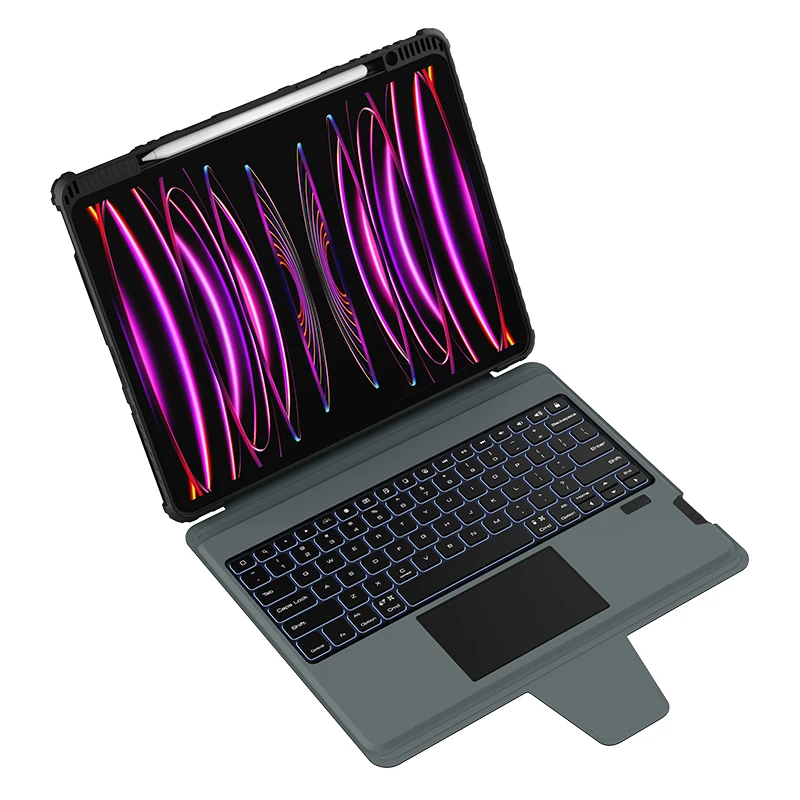 Custodia Per Tastiera Retroilluminata Nillkin 2 In1 Per Apple Ipad Pro 12.9/Ipad Air/Pro 11 Magic Trackpad Portamatite Cover Per Fotocamera Scorrevole