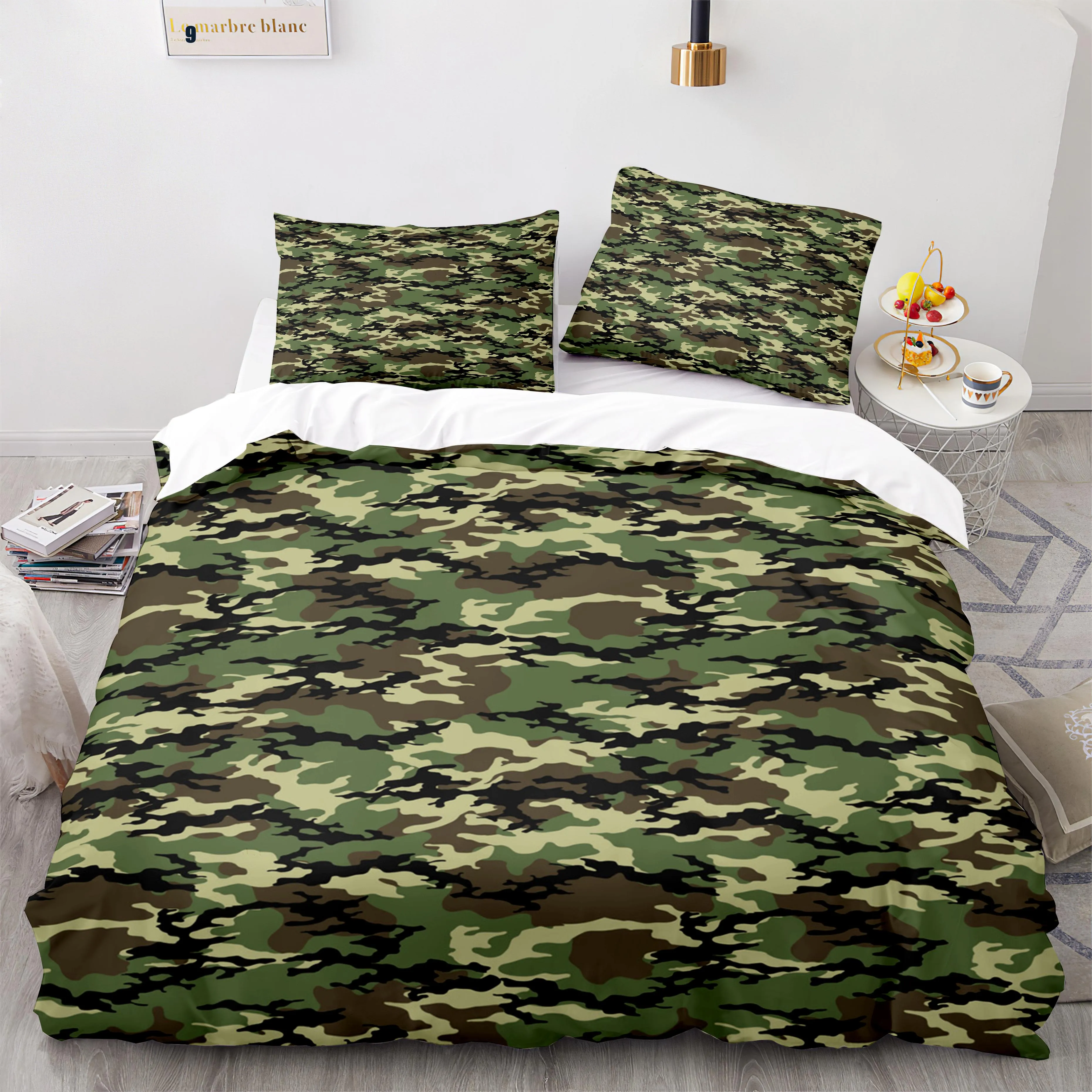 Camouflage 3D Printed Bedding Set Duvet Covers Pillowcases Comforter Bedding Set Bedclothes Bed Linen 