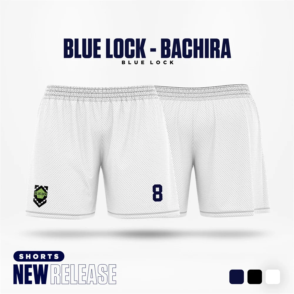 Blue Lock Men Shorts White Cartoon Anime Jersey Women Shorts Summer Casual New Fashion Sport Pants Children Bottom Dust Proof