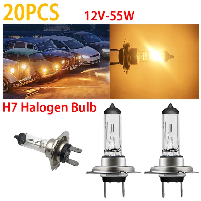 2pcs/Box H7 55W Halogen Bulb with Retail package H7 12V 6000K Super Bright  White Halogen Headlight Lamp Fog Lights Car Styling - AliExpress