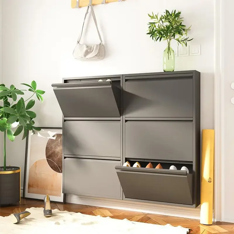 

Living Room Nordic Ultra Thin Shoe Cabinets Multi Layer Storage Shoe Rack Space Saving organizer Display Entryway Hall Furniture
