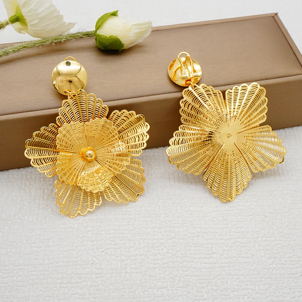 Buy Gold Plated Shells Gaurika Hand Embroidered Earrings by Vaidaan Online  at Aza Fashions.