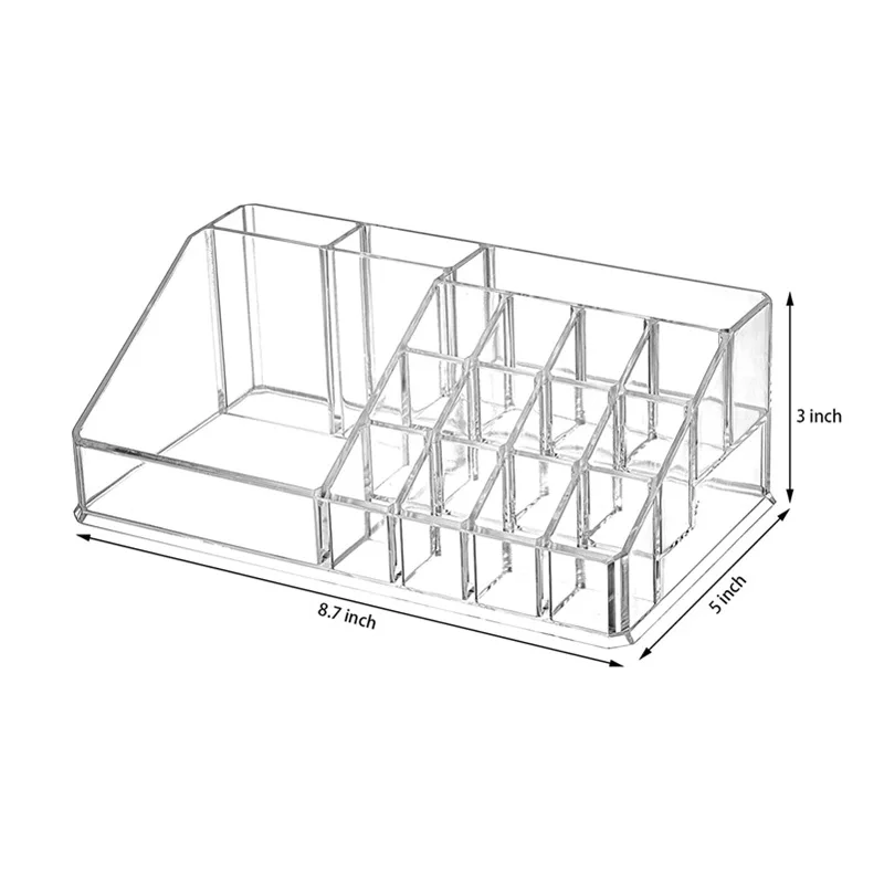 Acrylic Lipstick Organizer Lipstick Holder Lip Gloss Cosmetic Clear Storage Box for Drawer, Vanity, Bathroom 3