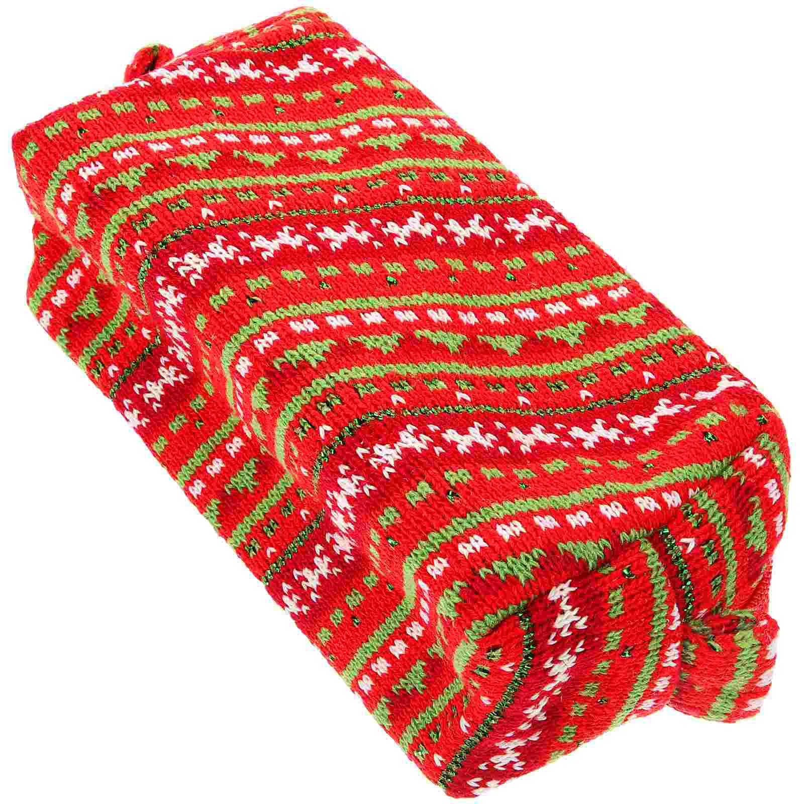 

Knitted Pencil Case Makeup Junkie Bags Zipper Vanity New Year Yarn Knitting