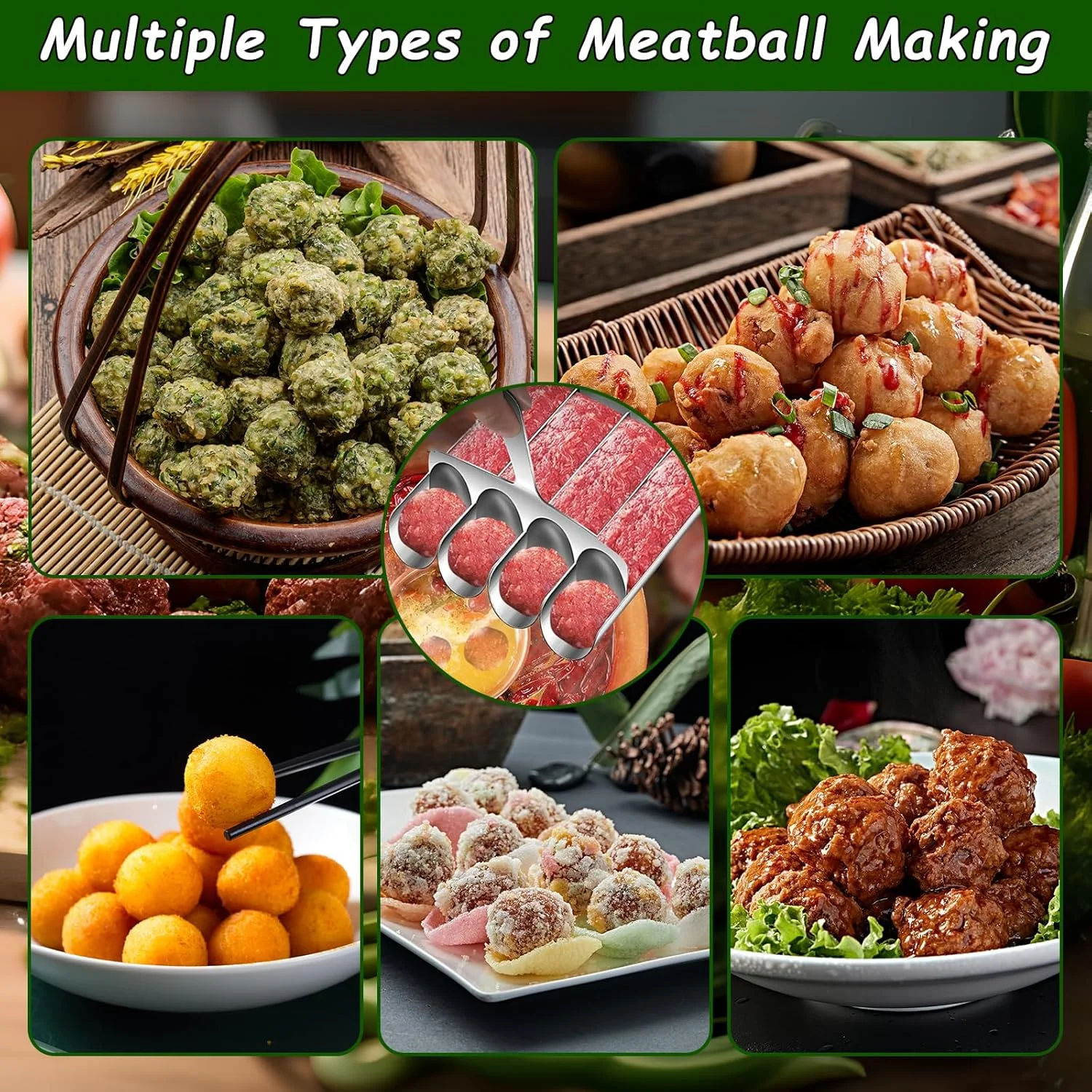 Meatball Maker Tool Stainless Steel Kitchen Scoop Mold for Manual Lovers meatball maker