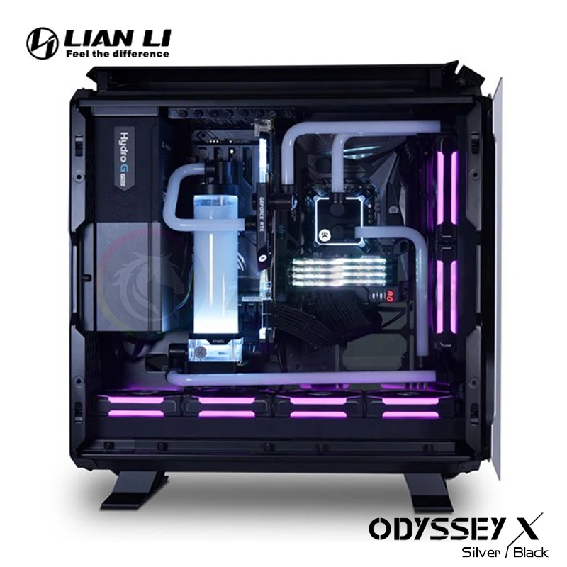 Lianli odyssey  xラージpcケースサポートeb/E-ATX/atx/micro-atx/mini-itx、アルミニウム水冷却デスクトップコンピューターゲーマーキャビネット