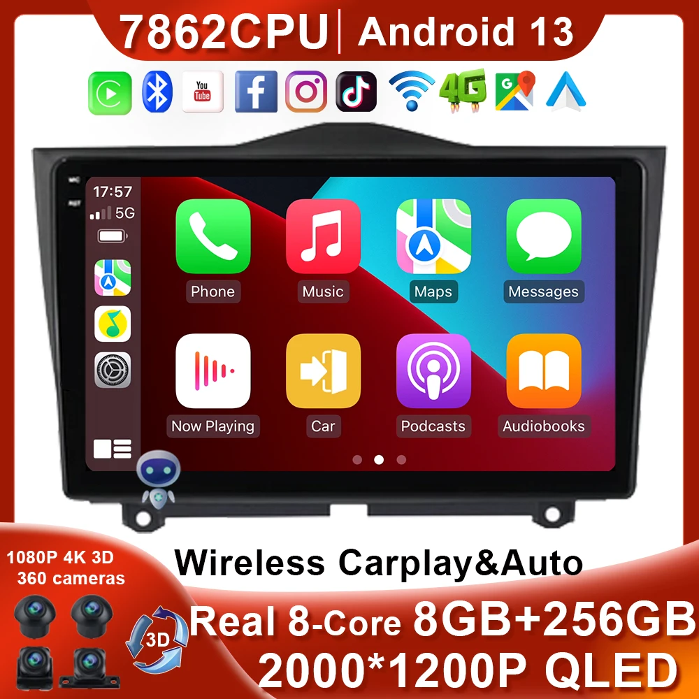 

BT5.0 Android 13 LADA Granta 2018 2019 Car Radio Multimedia Video Player DSP IPS QLED CarPlay GPS Navigation 2 Din Autoradio