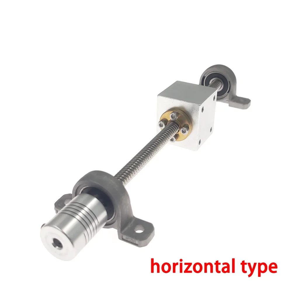 3D Printer CNC T8 Screw Set Horizontal Screw Rod or Vertical Rod Pitch2mm Lead8mm Length100mm200mm300mm450mm500mm800mm lead screw