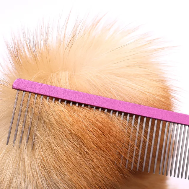 Dog Comb Stainless Steel Dog Brush Pet Grooming Massage Dogs Comb Brush Double Teeth Dogs Combs Cat Hair Remover Pet Products 3