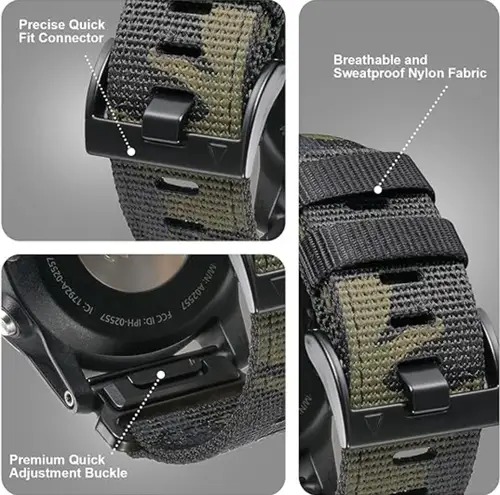 QuickFit 22mm 26mm Nylon Strap For Garmin Fenix 7 7X 6X Pro/Epix Pro Gen 2 51mm 47mm/Fenix6 5Plus 5XPlus Braided Watchband - Image 4